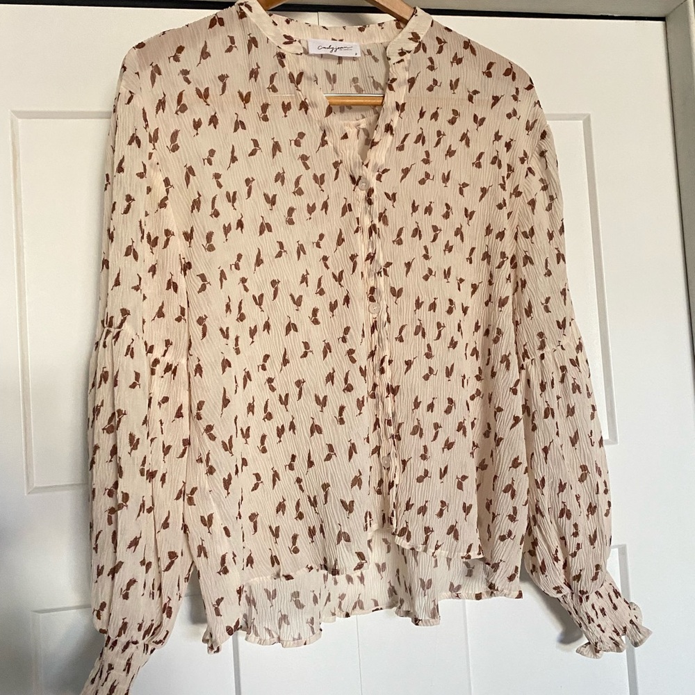 Carly Jean Los Angeles Brynn Crinkled Blouse